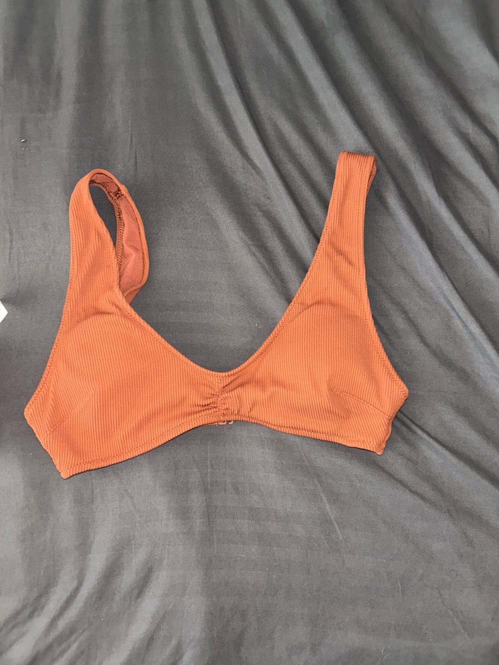 aerie Rust Ribbed Bralette